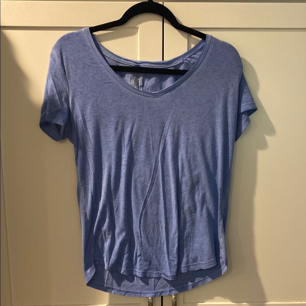 Women's Blue V-Neck Top